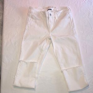 AEO white jeans super stretch